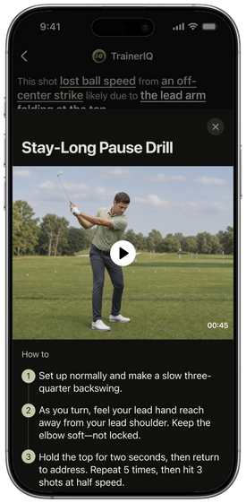 TrainerIQ personalized drill on a phone