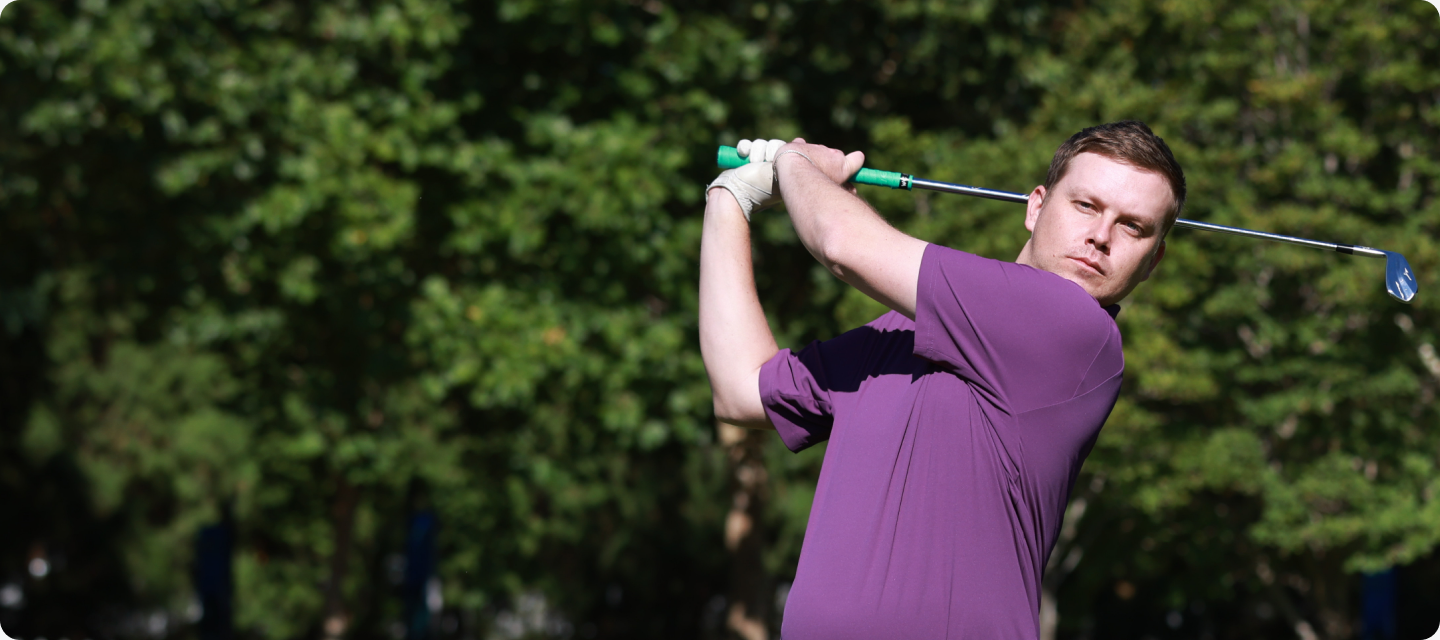 Jordan Widdicombe playing golf